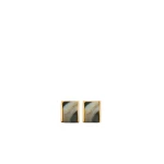 Toteme Petite signature hoops in Beige / Gold