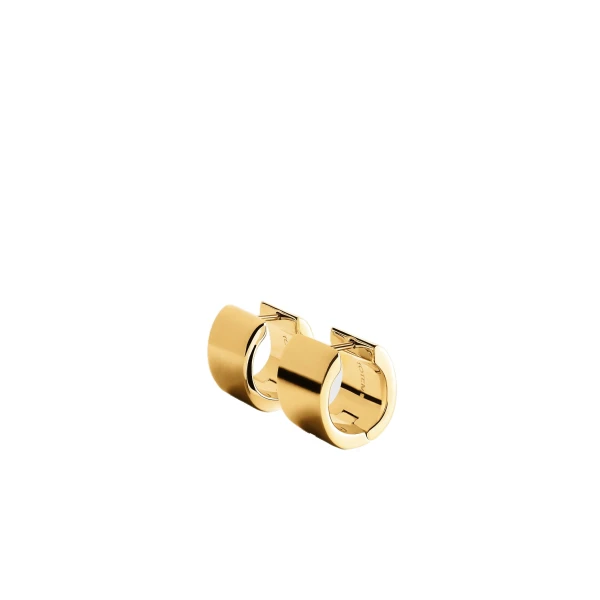 Petite signature hoops in Gold - Image 5