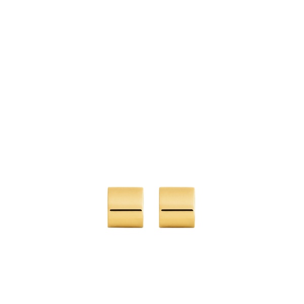 Toteme Petite signature hoops in Gold