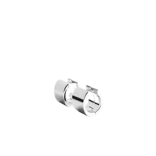 Petite signature hoops in Silver - Image 5