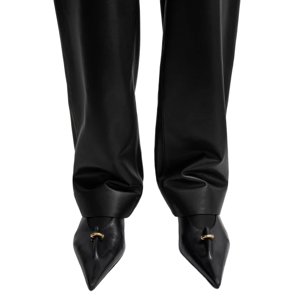 Pierced nappa pumps in Black - Image 2
