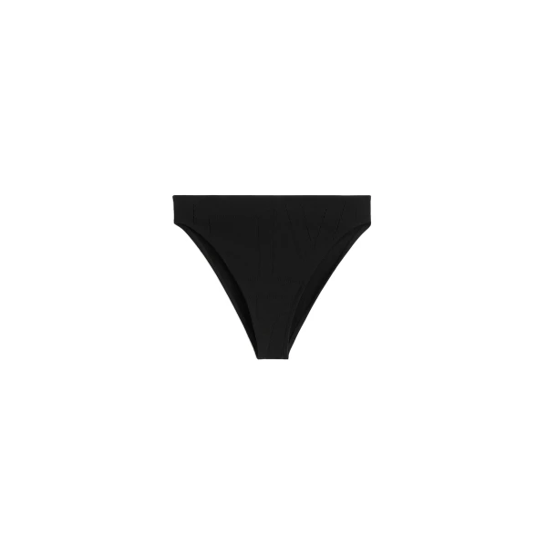 Pointelle bikini bottoms in Washed black