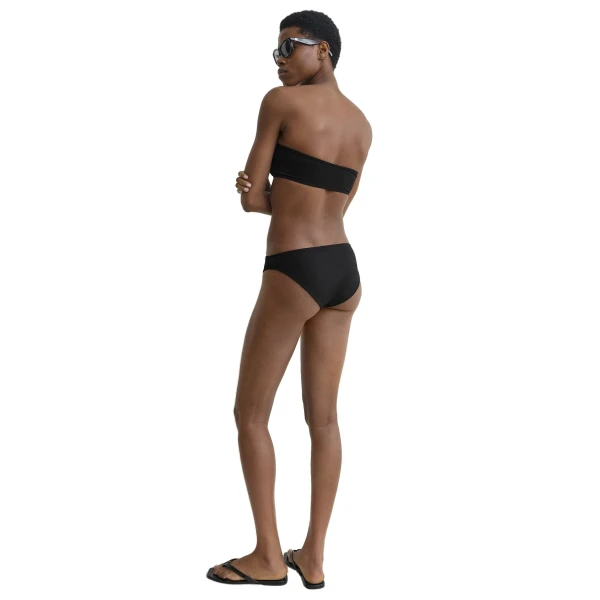 Toteme Ribbed bikini bottoms in Black, view 3
