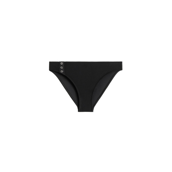 Toteme Ribbed bikini bottoms in Black