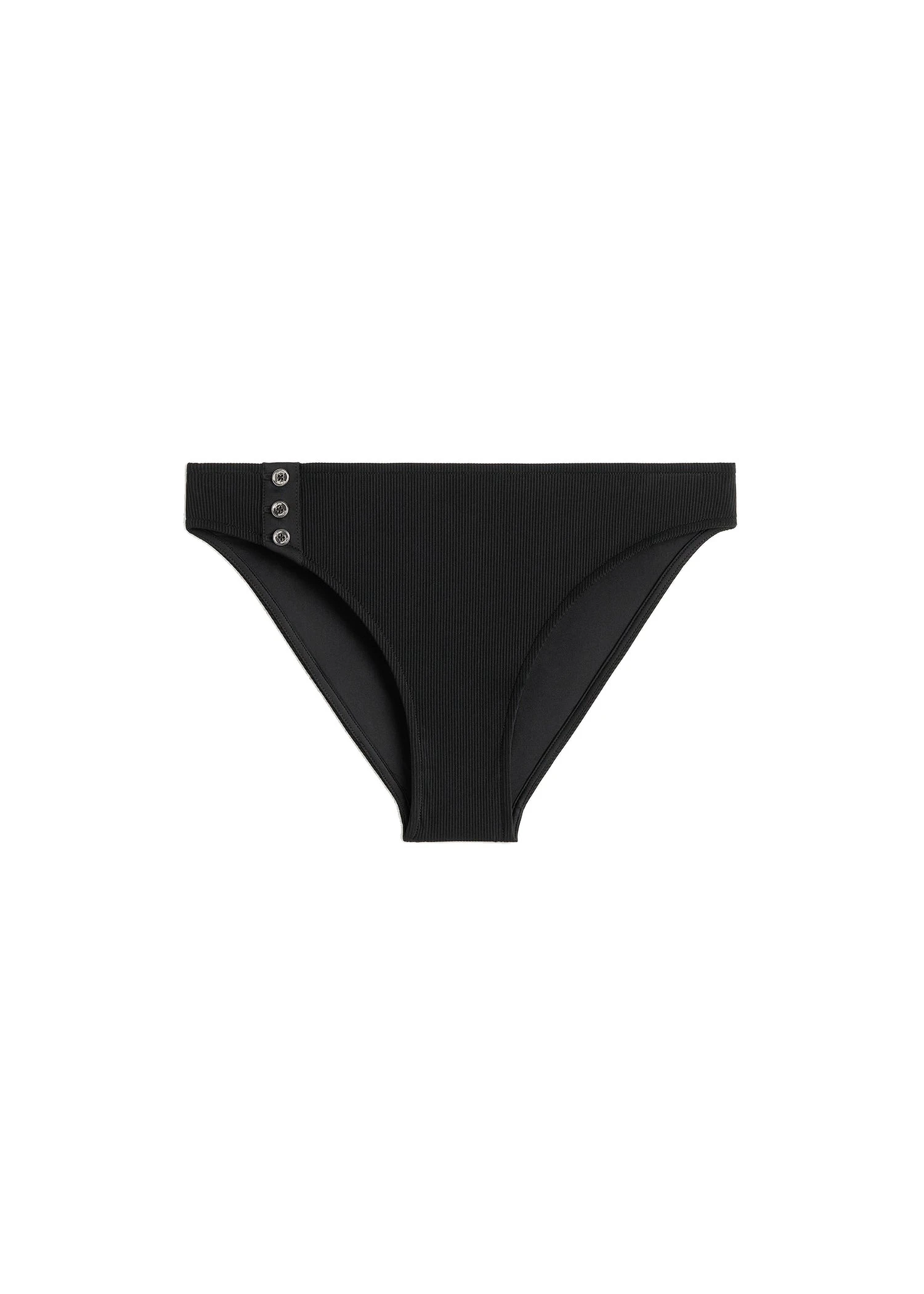 Toteme-Ribbed-bikini-bottoms-in-Black-white Toteme Ribbed bikini bottoms in Black