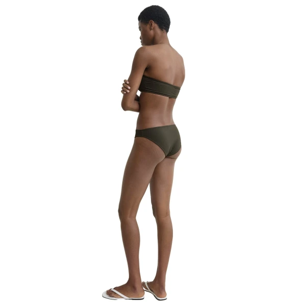 Toteme Ribbed bikini bottoms in Dark green, view 4