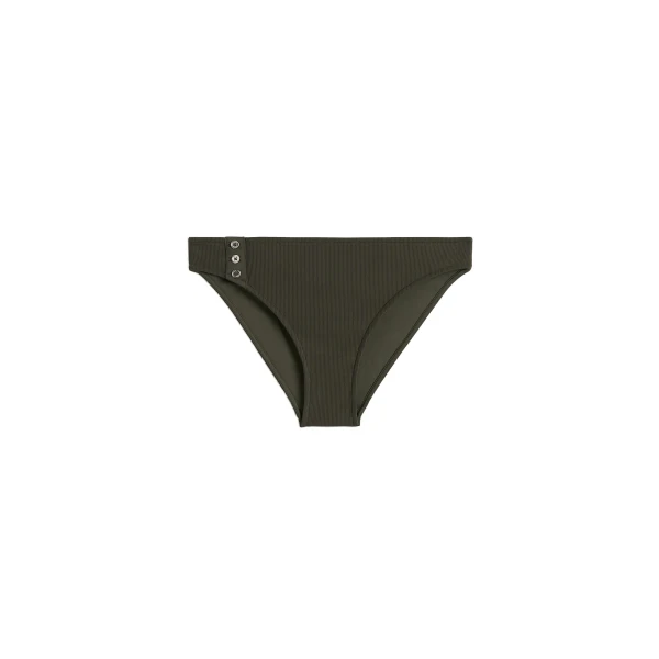 Ribbed bikini bottoms in Dark green
