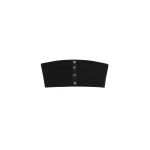 Toteme Ribbed strapless bikini top in Black