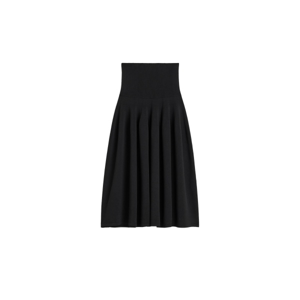 Toteme Ribbed waist skirt in Black