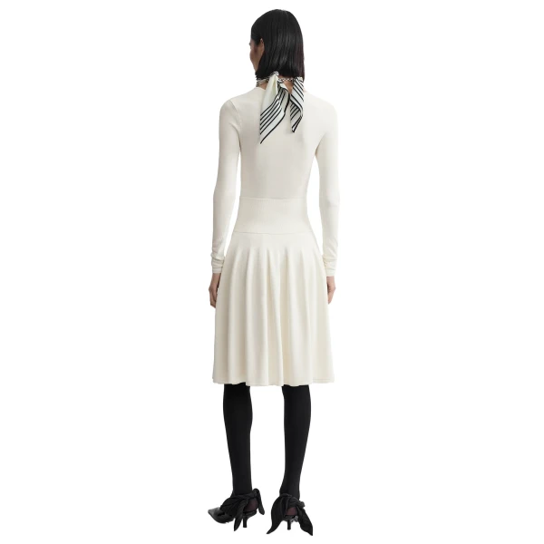 Toteme Ribbed waist skirt in Off-white, view 4