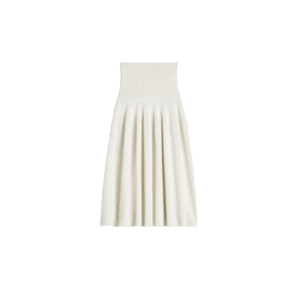 Toteme Ribbed waist skirt in Off-white
