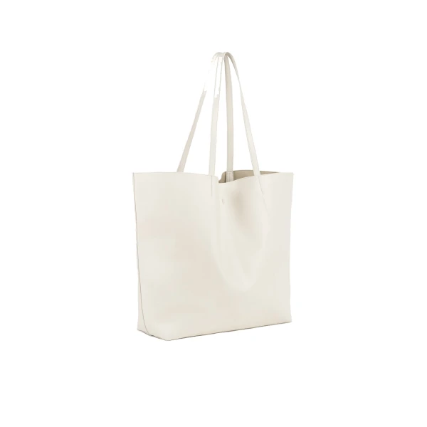 Roam leather tote in Stone - Image 4