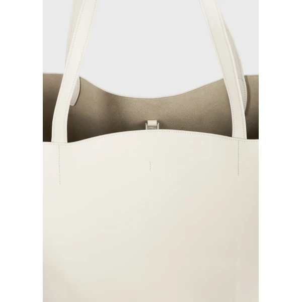 Roam leather tote in Stone - Image 5