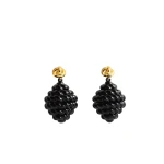 Toteme Rope drop earrings in Black / Gold