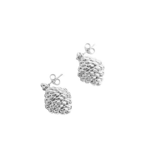 Rope drop earrings in Silver - Image 4