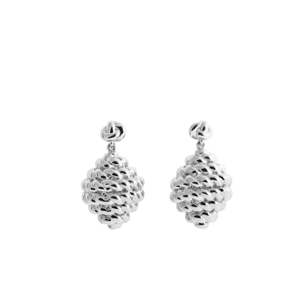 Rope drop earrings in Silver - Image 6