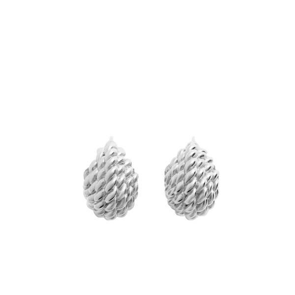 Rope hoops in Silver