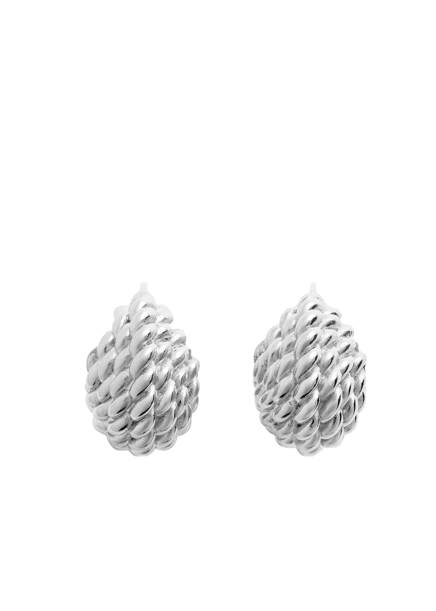 Rope hoops in Silver