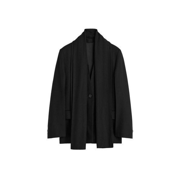 Toteme Scarf lapel blazer in Black