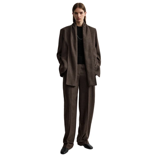 Toteme Scarf lapel blazer in Taupe mélange, view 2