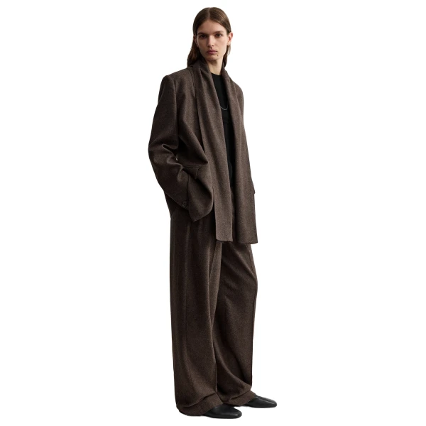 Toteme Scarf lapel blazer in Taupe mélange, view 3