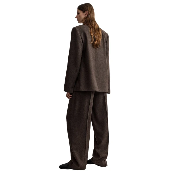 Toteme Scarf lapel blazer in Taupe mélange, view 4