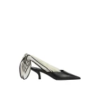 Toteme Scarf nappa slingbacks in Black / Ecru