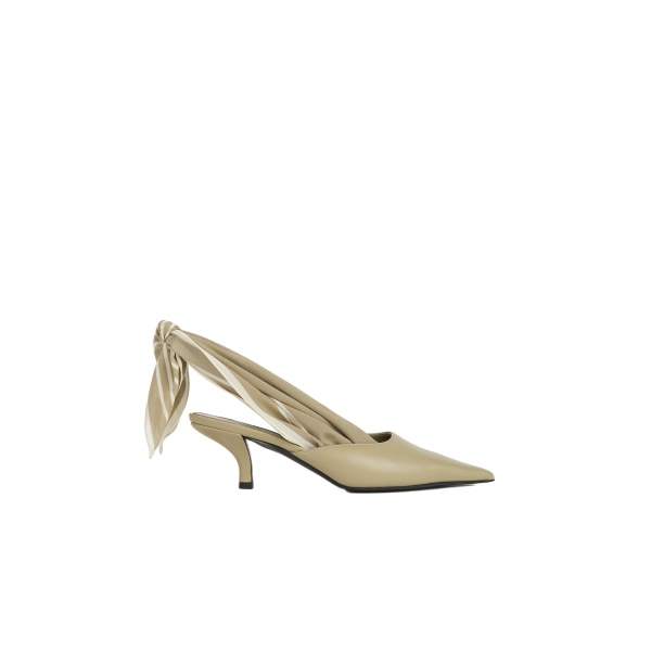 Toteme Scarf nappa slingbacks in Cashew