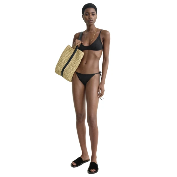 Toteme Scoop bikini bottoms in Black, view 2
