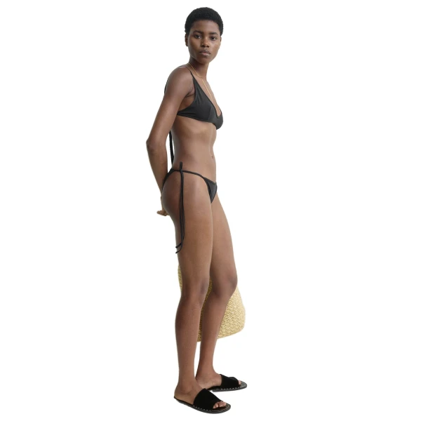 Toteme Scoop bikini bottoms in Black, view 3