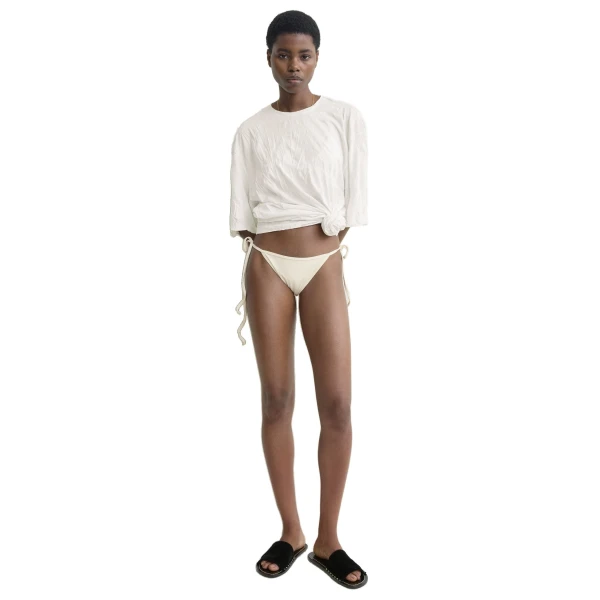 Toteme Scoop bikini bottoms in Ecru, view 2
