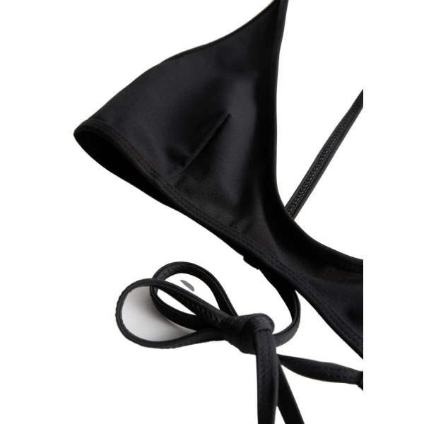 Toteme Scoop bikini top in Black, view 6