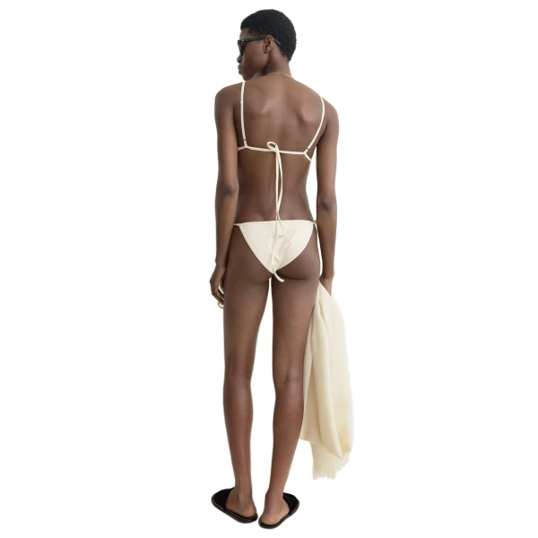 Toteme Scoop bikini top in Ecru, view 4