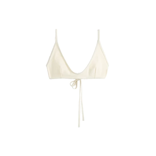 Scoop bikini top in Ecru