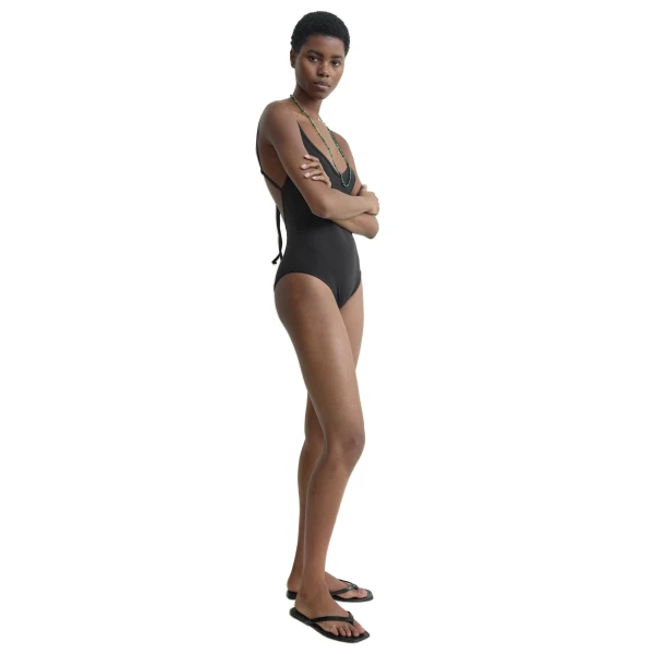 Toteme Scoop swimsuit in Black, view 3