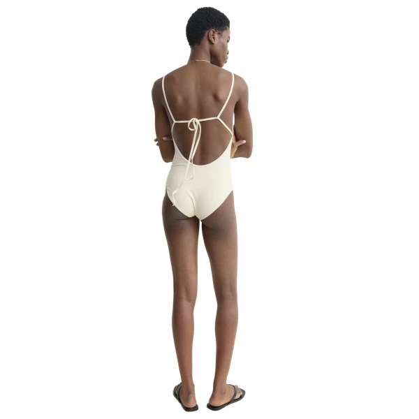 Toteme Scoop swimsuit in Ecru, view 4