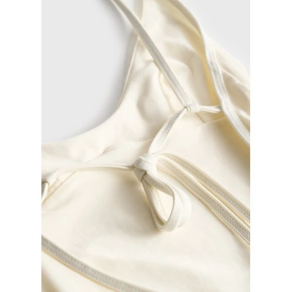 Toteme Scoop swimsuit in Ecru, view 6