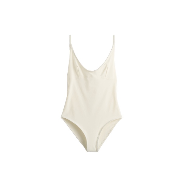 Toteme Scoop swimsuit in Ecru