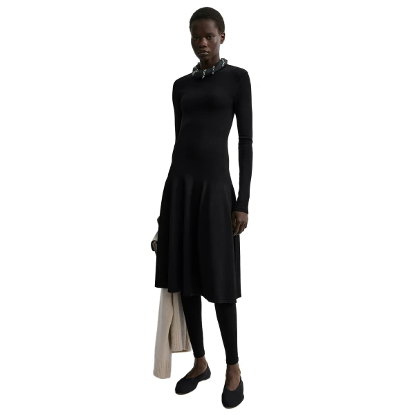 Toteme Sculpted knit dress in Black, view 2