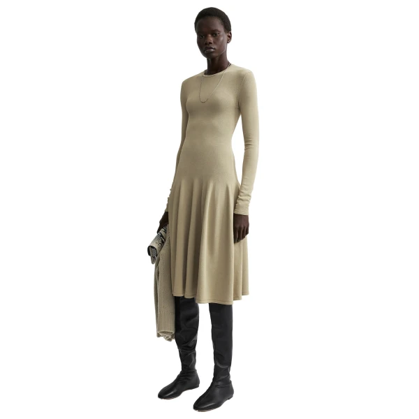 Toteme Sculpted knit dress in Sage, view 2