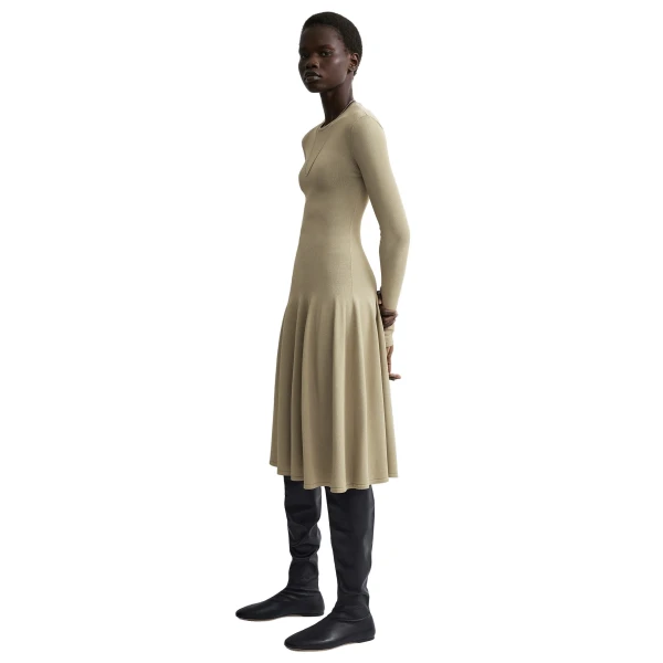 Toteme Sculpted knit dress in Sage, view 3