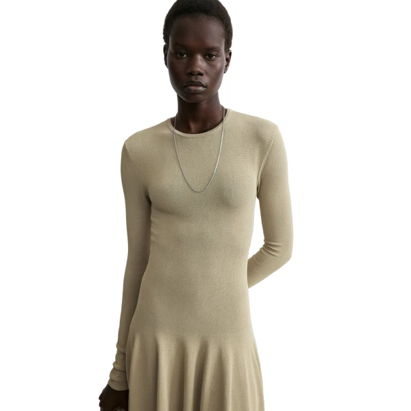 Toteme Sculpted knit dress in Sage, view 5