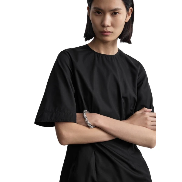 Toteme Sculptural cotton top in Black, view 5