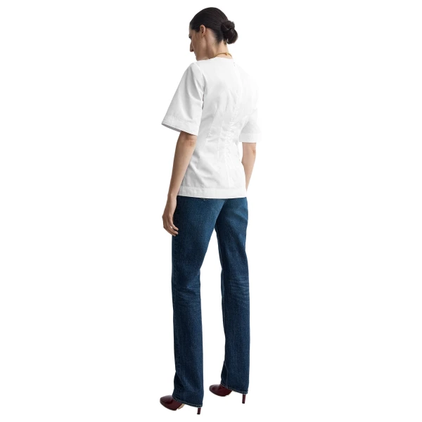 Toteme Sculptural cotton top in White, view 4