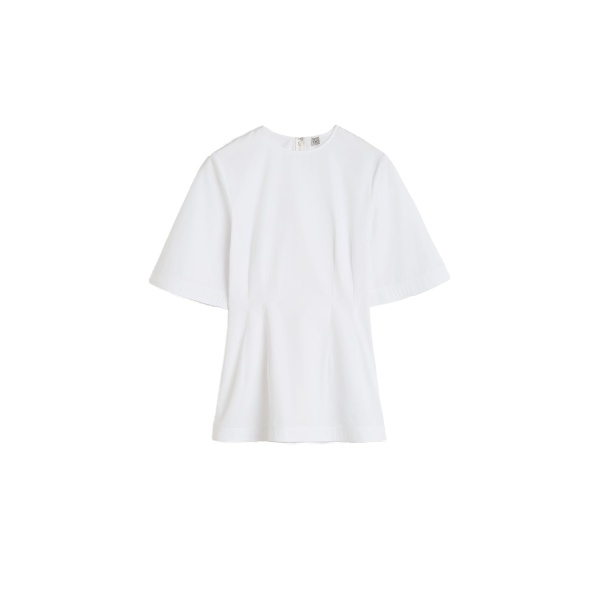 Toteme Sculptural cotton top in White