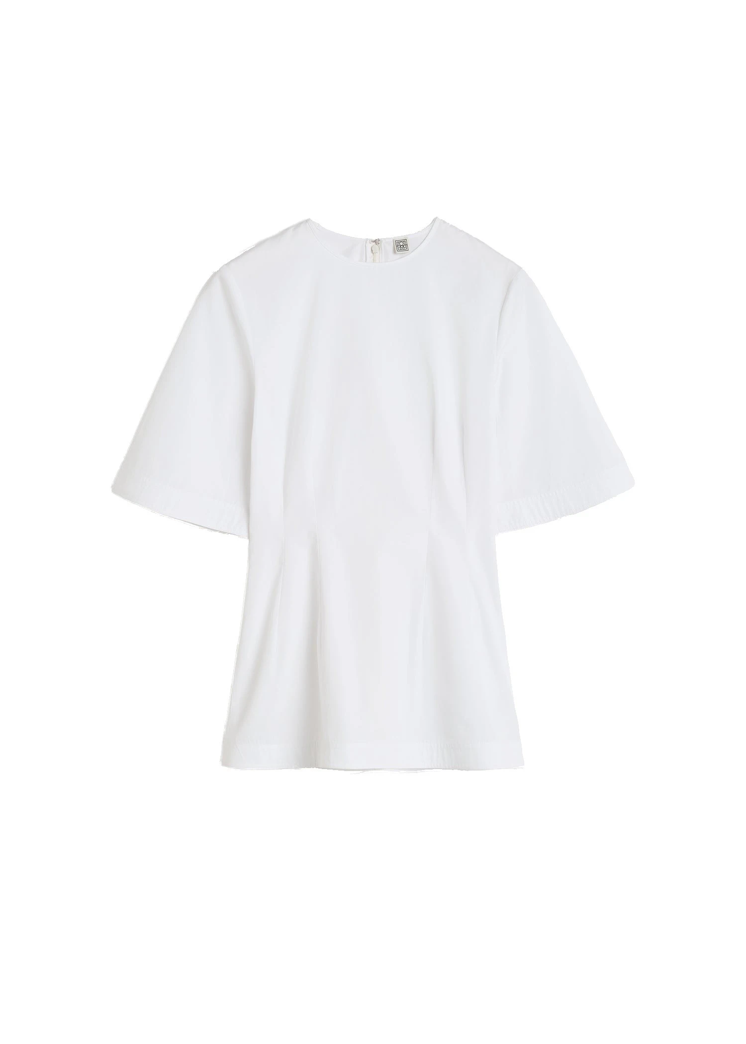 Toteme-Sculptural-cotton-top-in-White-white Toteme Sculptural cotton top in White