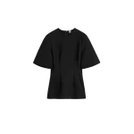 Toteme Sculptural scuba top in Black