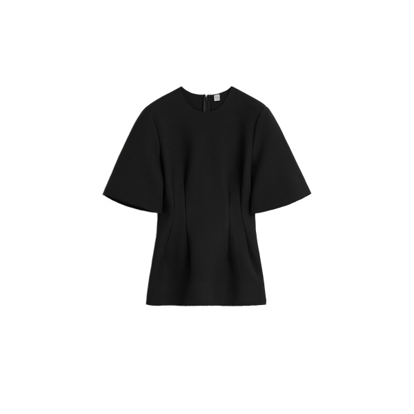 Toteme Sculptural scuba top in Black