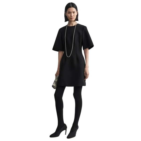 Toteme Sculptural short dress in Black, view 2