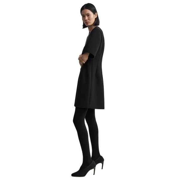 Toteme Sculptural short dress in Black, view 3